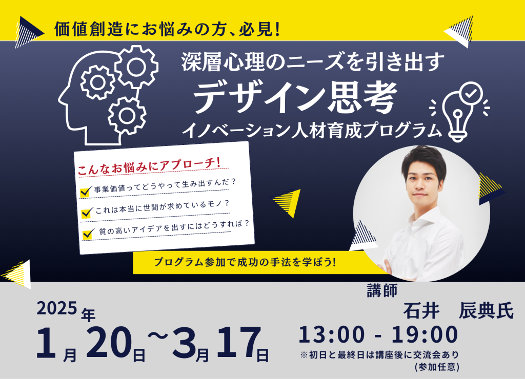 ［ワーク］深層心理のニーズを引き出す デザイン思考     ～デザイン思考で未来を切り開く～